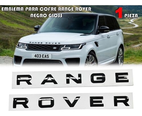 Emblema Para Cofre R4nge Rover Negro Gloss Varios Modelos Foto 2