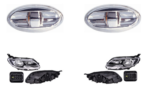 Cuartos + Faros 4 Piezas Depo P/ Peugeot 301 2018 Foto 2