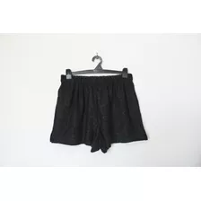 Short Sybilla Negro Calado, Talle L/44