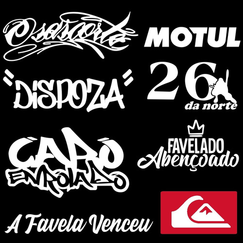 Kit 10 Adesivos Grau Osascorte Puxou Cortou Moto + Brinde