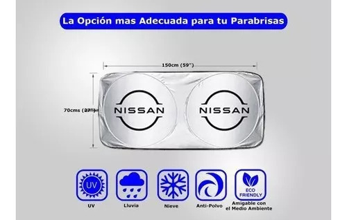 Cubresol Para Nissan Platina Sedan Con Logo T1 Foto 2