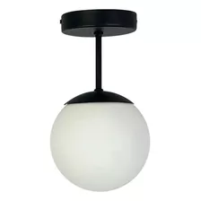 Pendente Jabuticaba Globo Vidro Leitoso Perfeito P/ Sua Sala Cor Preto 110v/220v