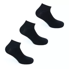 3 Pares Calcetin Bamboo Liso Largo 0/4 Negro