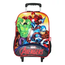 Mochila Vingadores Hulk Rodinhas Infantil Masculina Grande