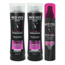 Nick Vick Alta Performance Reestruturador Shampoo Cond Spray