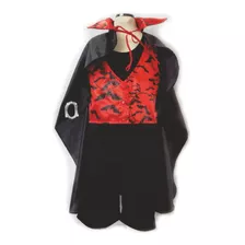 Fantasia Bambolê Infantil Halloween Vampiro Com Capa - 110