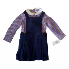 Ralph Lauren Vestido 24m 2 Piezas Jumper Dress With Shirt