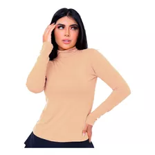 Blusa Feminina Cacharrel Segunda Pele Manga Longa Gola Alta