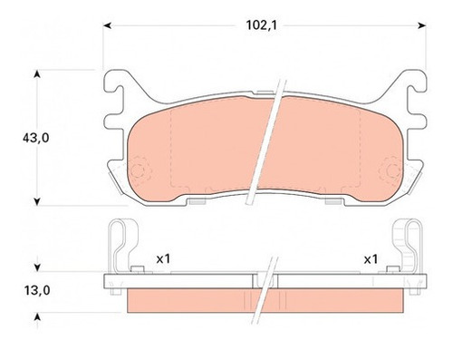 Balata Trasera Low Trw Mazda Miata 1998 Foto 2