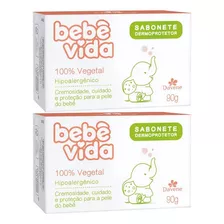 2un Bebe Vida Sabonete Vegetal Dermoprotetor 90g Davene