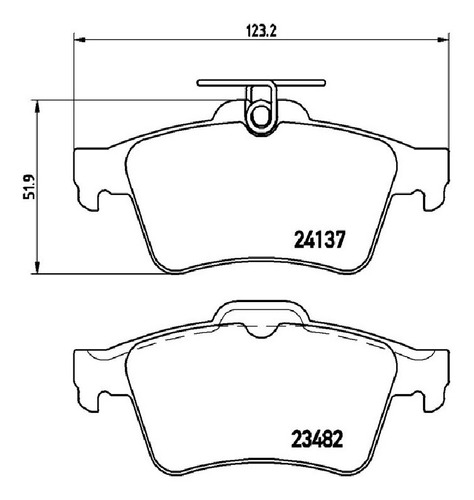 Balatas Traseras Mazda 3 I 2004 Al 2013 Brembo Foto 2