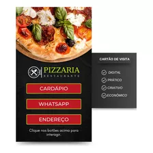 Cartão De Visita Restaurante Pizzaria Interativo