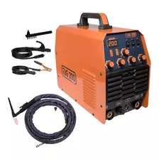 Máquina Solda Tig + Eletrodo (mma) 200a Ac/dc 220v Pró Euro De Mostruário