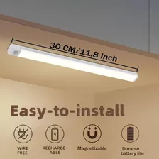 Lámpara Luz Led Mágnetica Con Sensor De Movimiento 30 Cm