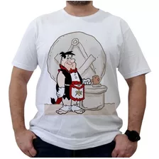 Camiseta Maçonaria Fred Flintstone - Vermelha - Ubode