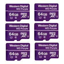 Kit 6 Cartão Micro Sd 64gb 32tbw Intelbras Alto Desempenho