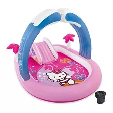 Pileta Inflable Intex Hello Kitty + Inflador Eléctrico