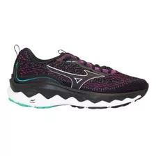 Tênis Mizuno Wave Way 3 Color Preto/roxo - Adulto 35 Br