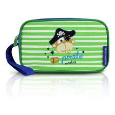 Estojo Necessaire Menino Pequeninos Jacki Design - Ahl17266 Cor Azul - Macaco Pirata