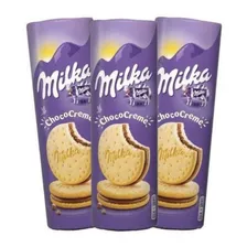 3 Biscoito / Bolacha De Chocolate Milka Choco Creme 260g