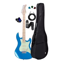Guitarra Strinberg Sts-100 Strato Azul + Kit Capa Cabo