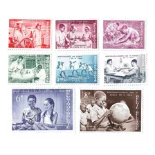 Bélgica 1960 Indep. Congo Serie Mint 15 Euros 8 Val 1139/46