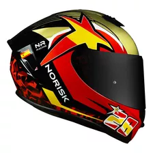 Capacete Norisk Supra Lap Spain Vermelho Amarelo Preto