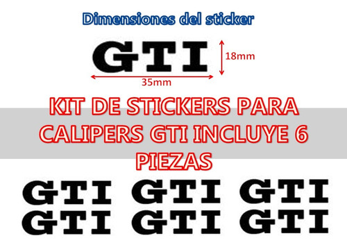 Sticker Calcomania Calipers Frenos Golf Gti Jetta Volkswagen Foto 10