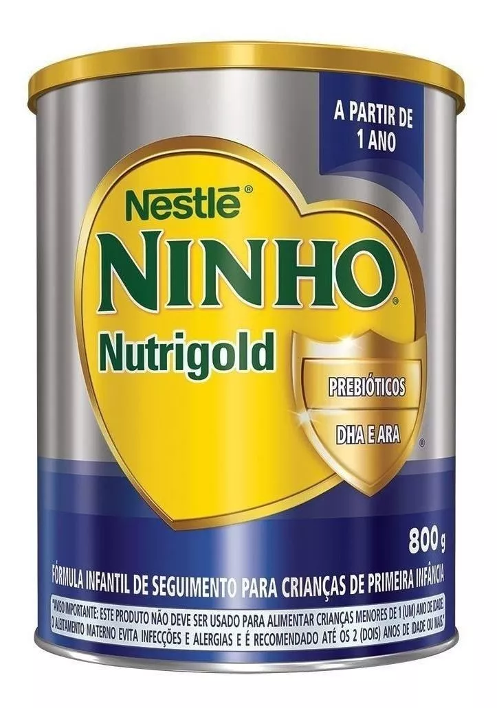 Fórmula Infantil Em Pó Sem Glúten Nestlé Ninho Nutrigold  Em Lata De 800g A Partir Dos 12 Meses