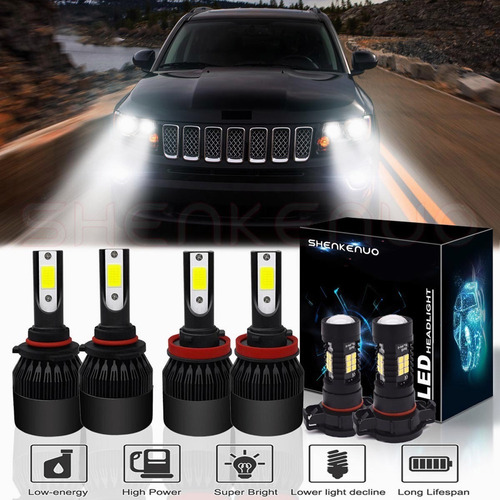 H13 9145 Blanco Kit Faros Led Luz Alta/baja Para Jeep Jeep Compass