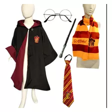 Disfraz Capa Varita Corbata Bufanda Lentes Harry Potter Niño