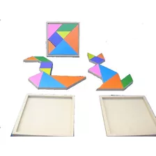 Tangram De Madera - Excelente Juego De Ingenio De Mesa