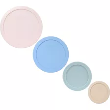 Pyrex Pc Loring Pink, Pc Blue Cornflower, Pc Muddy Aqua Y Pc