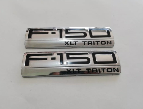 Emblemas Ford F150 Xlt Tritn Cromados Precio Por Par Foto 3