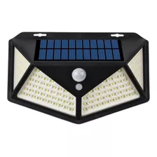 Foco Solar 100 Led Exterior Con Sensor De Movimiento Lámpara