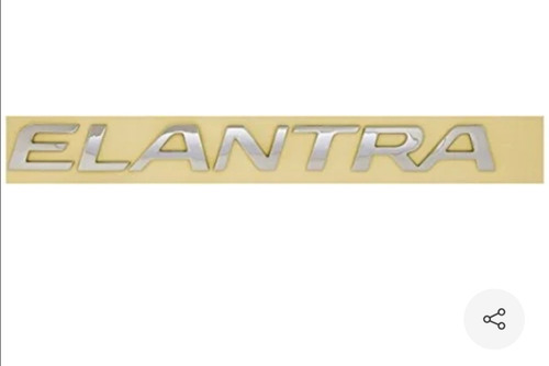 Emblema Elantra De Hyundai Color Plateado  Foto 2