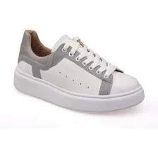 Zapatillas New Mcqueen Combinada Blanca Gris Farenheite 