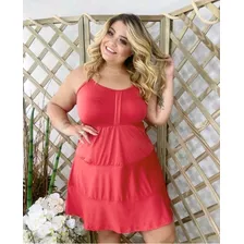 Vestido Soltinho Cores Do Verão Tamanho Grande Plus Size