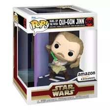 ¡funko Pop! Deluxe: Star Wars Duel Of The Fates - Qui -gon J