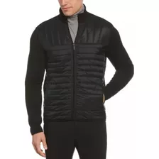 Chamarra Perry Ellis Full Zip Negro Hombre 4gfk7110010