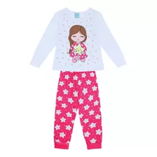 Pijama Infantil Menina Blusa E Calça Meia Malha Kyly 100016