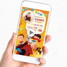 Convite Digital Infantil Premium - Vários Temas Em Vídeo 