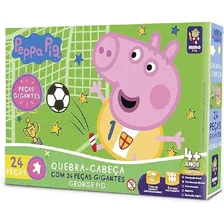 Quebra-cabeça George Pig Futebol 24 Peças - Mimo