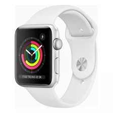 Apple Watch Series 3 (gps) - Caixa De Alumínio Prateado De 42 Mm - Pulseira Esportiva Branco