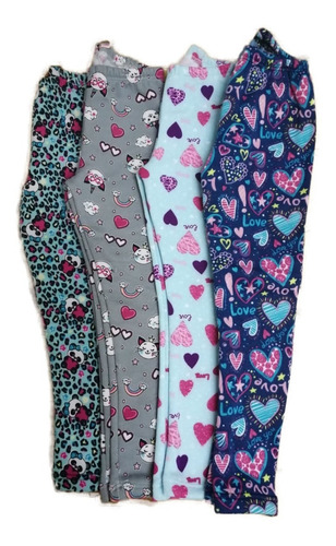 Calzas Termicas Leggings Nena Talles 4/14 Pack X3