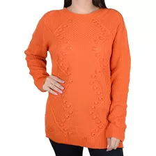 Blusa Feminina Ana Gonçalves Tricot Laranja - C1292