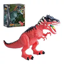 Dinossauro Tiranossauro Rex Dino Brinquedo C/ Luz E Som Cor Vermelho