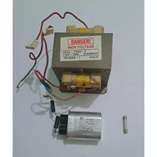 Trafo De Alta + Capacitor 80uf + Fusível Cms25abhna 127v