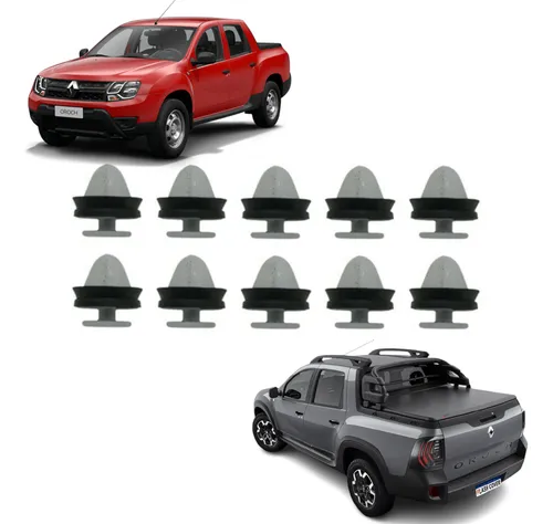 10 Presilha Moldura Caçamba Duster Oroch Original Renault