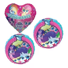 Pack 3 Uds Globos Metálicos Diseño My Little Pony